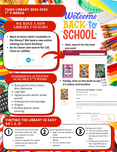 1st 9 weeks library flyer